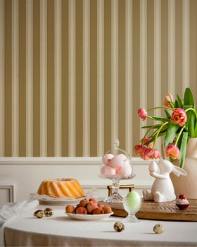 Stripe Ochre Wallpaper