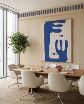 Abstract Face - Wallpaper as XXL Wall art