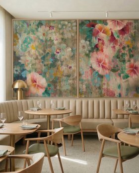 Flower Shower - Wallpaper as XXL Wall art