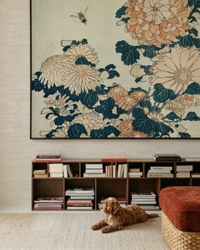 Chrysanthemums Katsushika Hokusai - Wallpaper as XXL Wall Art