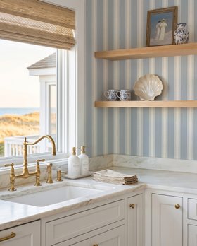 Stripe Light Blue - Wallpaper