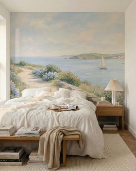 Floral Coastal Path - Wallpaper