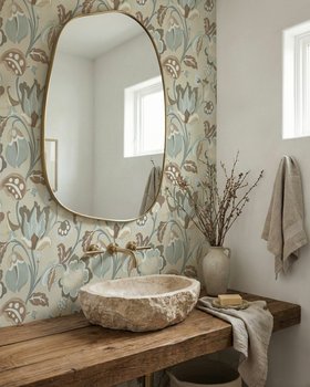 Lowing Floral Cream - Wallpaper