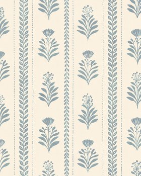 Flora Botanica Blue - Wallpaper