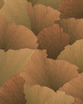 Fan Foliage Rust - Wallpaper