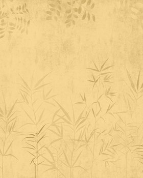 Bamboo Wall Yellow - Wallpaper