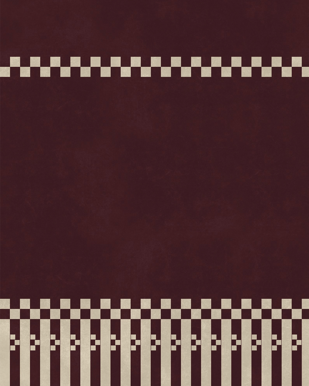 Picket Fence Pattern - Maroon