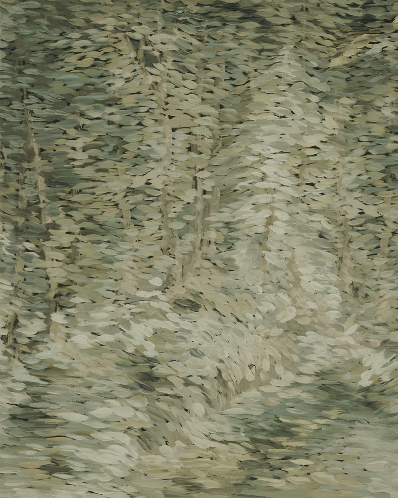 Textured Wave of Leaves - Green