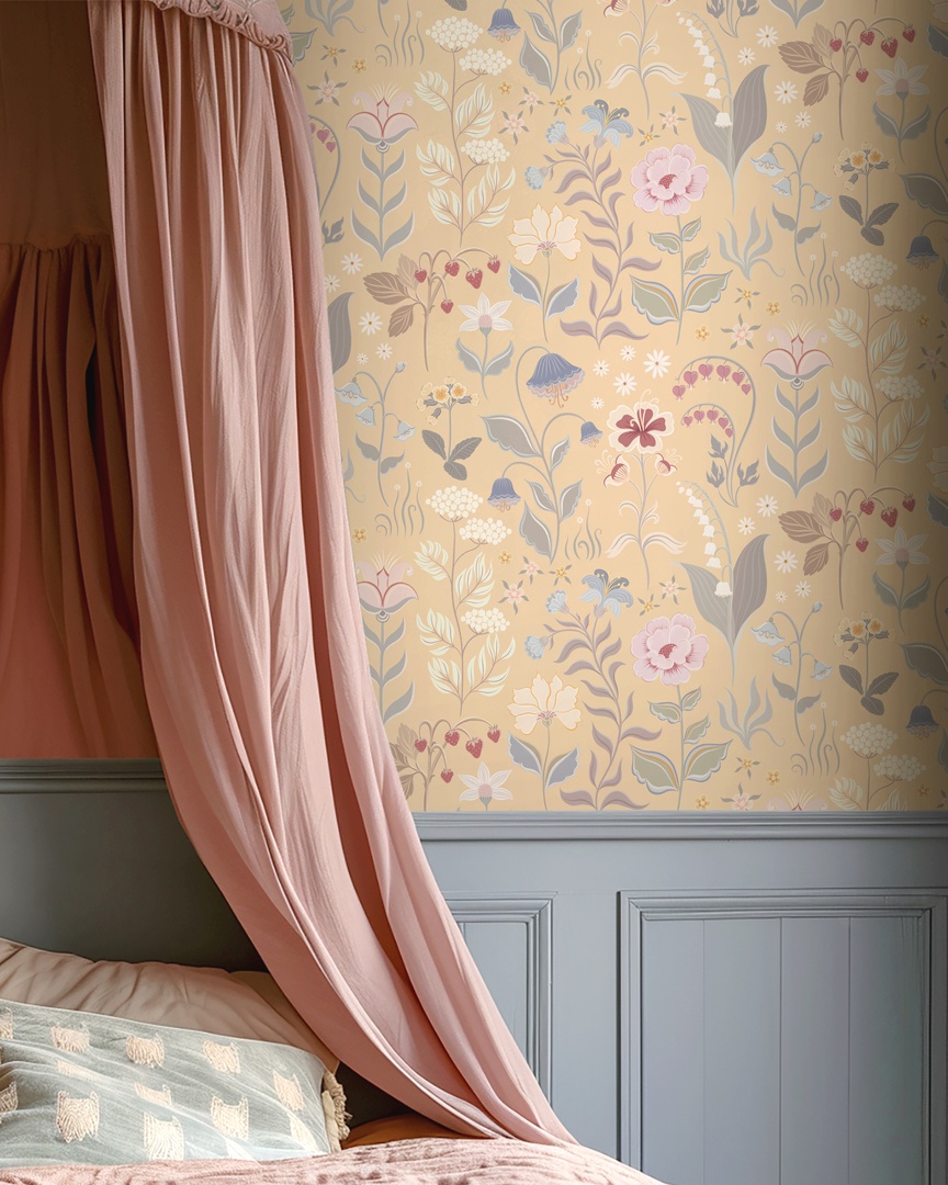 Summer Tales Yellow -  Wallpaper