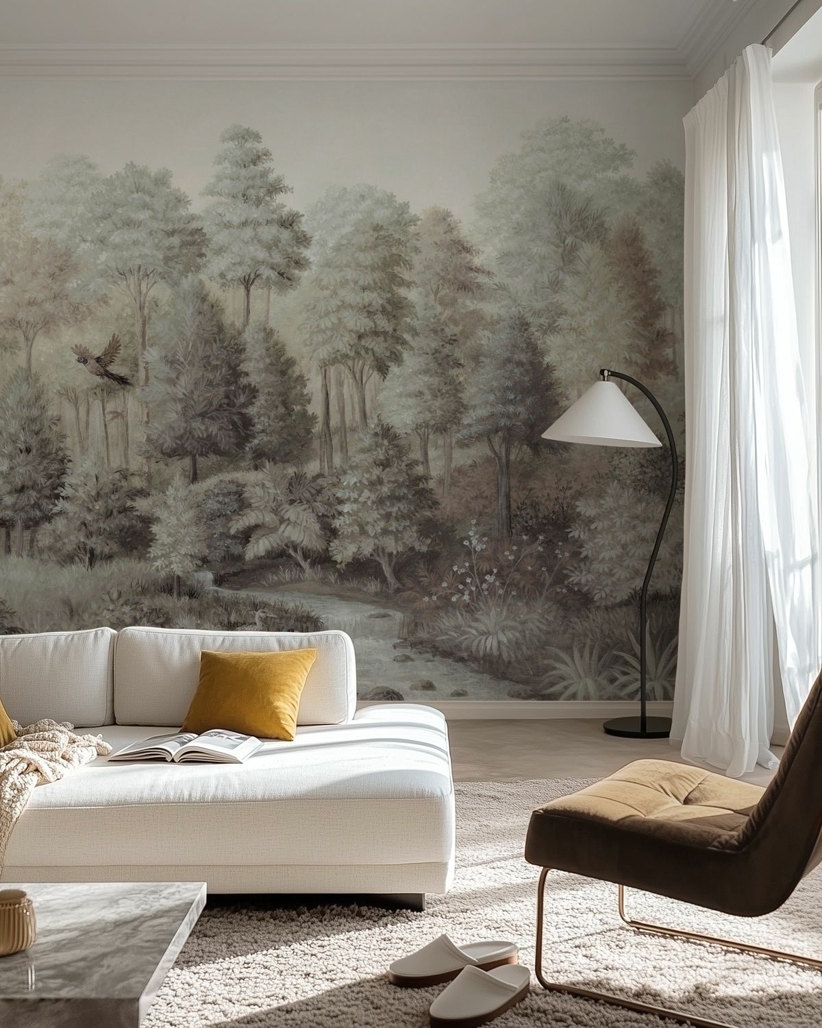 Wildlife In Serene Forest - Wallpaper