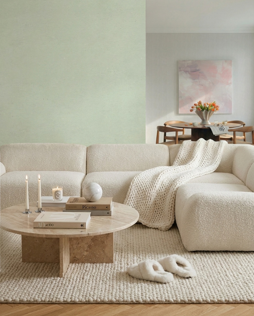 Nordic Mineral Wash Green - Wallpaper