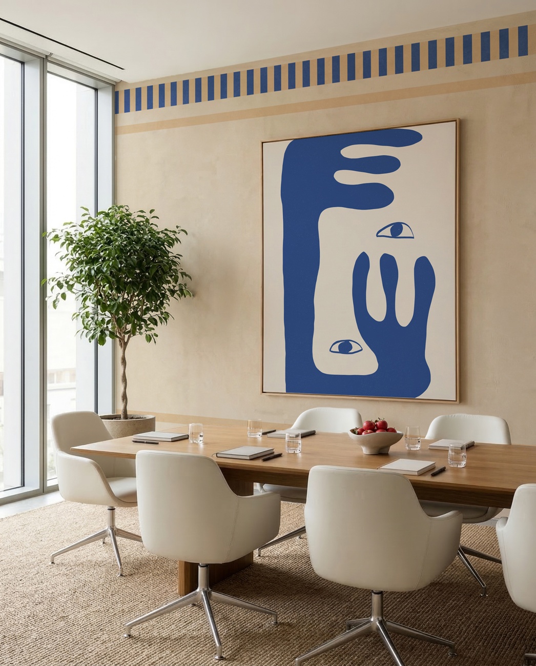 Abstract Face - Wallpaper as XXL Wall art