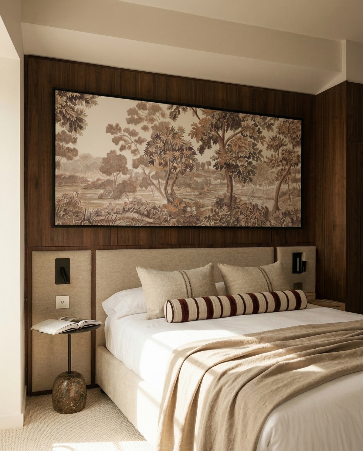Old Forest Timeless Taupe - Wallpaper as XXL Wall Art