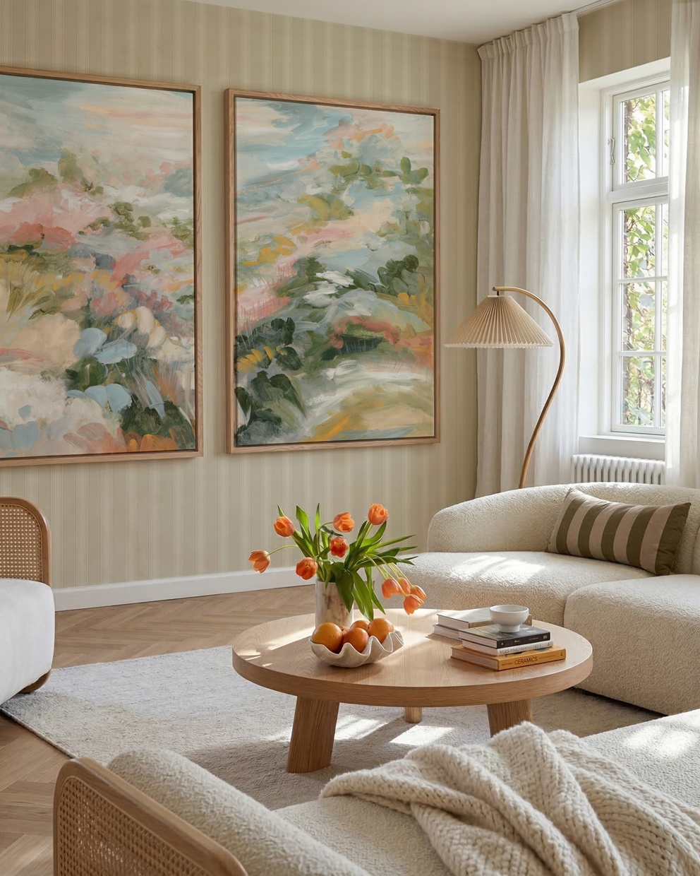 Painted Verdure - Wallpaper as XXL Wall Art