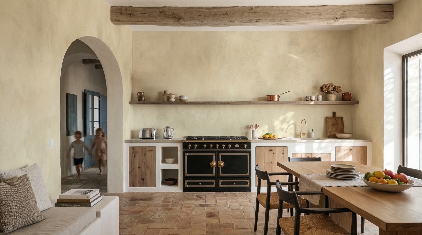 Limewash Plaster Cream - Wallpaper