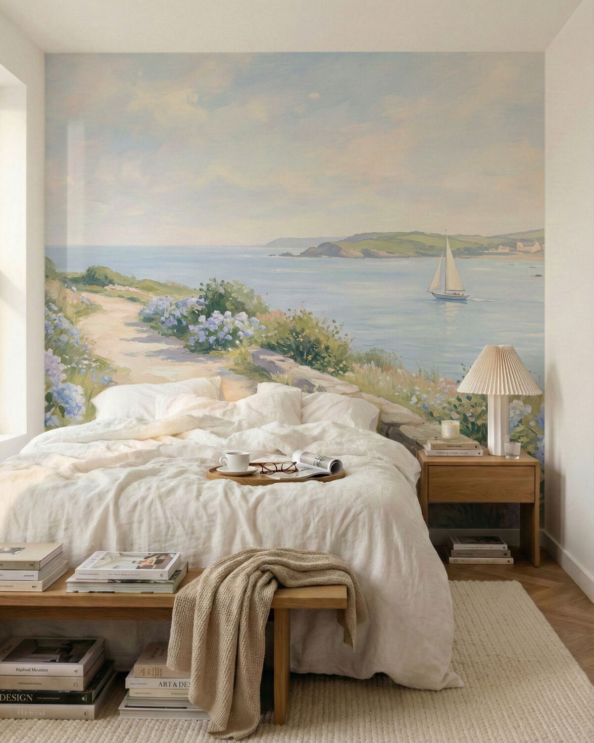 Floral Coastal Path - Wallpaper