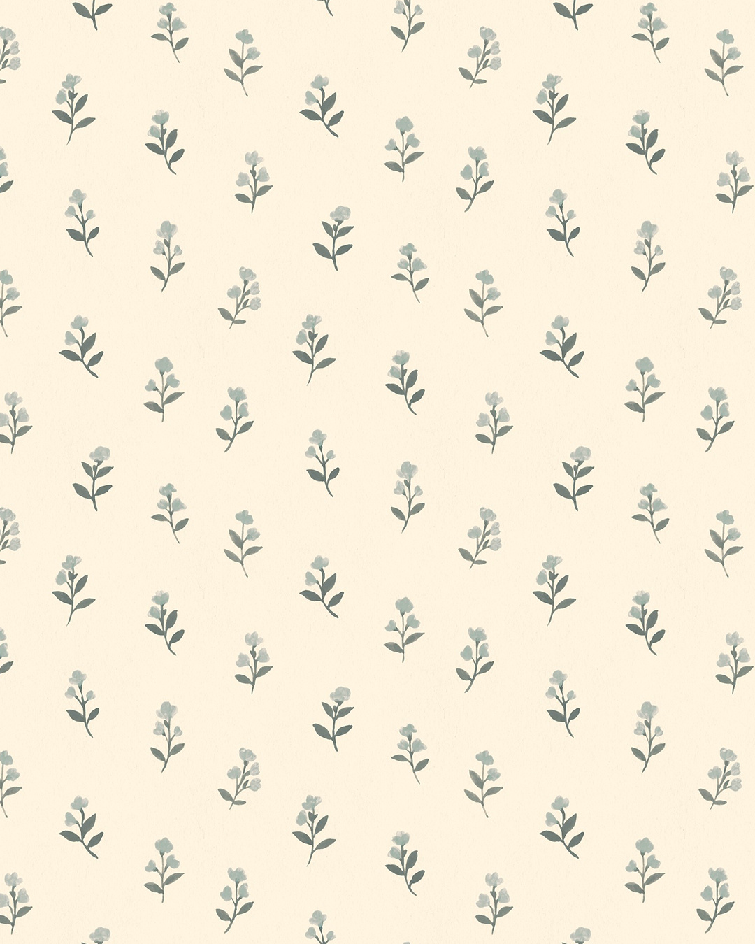 Dainty Floral Pattern Pale Beige - Wallpaper