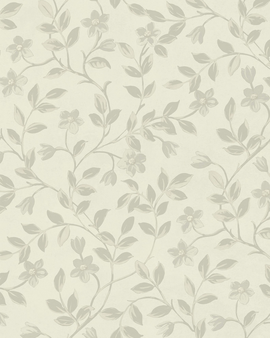 Floral Field Warm Vanilla - Wallpaper