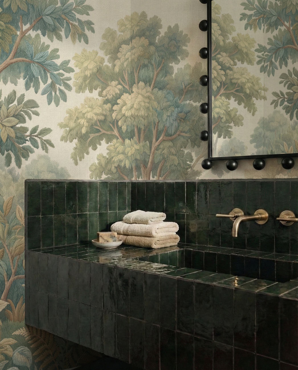 Forest Tapestry Bathroom Portrait
