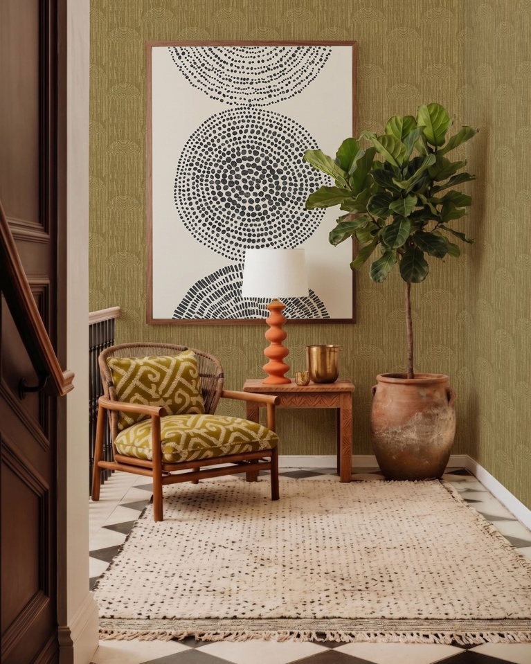 Artisan Dream Catcher Golden Ochre - Wallpaper