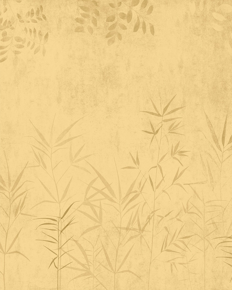 Bamboo Wall Yellow - Wallpaper