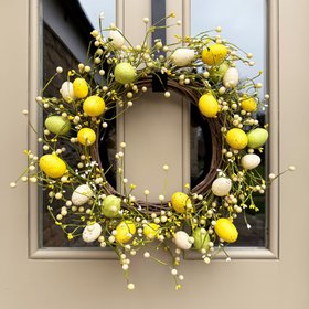 Yellow & Green Easter Egg Wreath