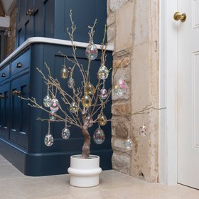 Faux Twig Tree In Pot for Hanging Decorations
