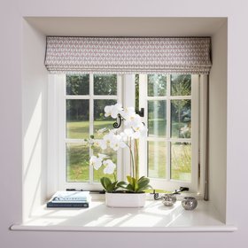 Faux Orchid in Oval Pot