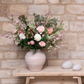 Peach Perfect Faux Flower Bouquet