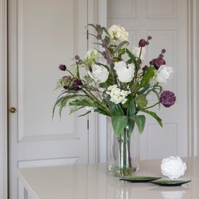 Faux Tulip & Artichoke in Vase