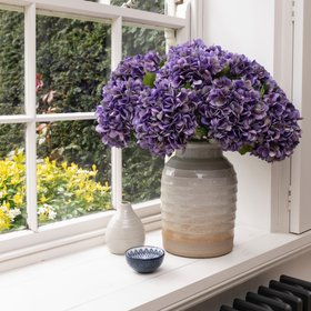 Faux Hydrangea Blue Purple