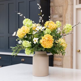 Faux Chrysanthemum, Viburnum & Pussy Willow Inspiration Bouquet