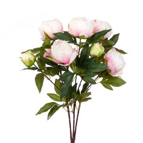 Faux Peony Bush Light Pink