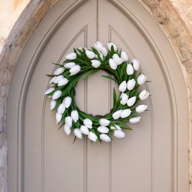 Faux Tulip Wreath