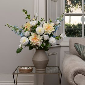 Yellow Reflex Rose & Delphinium Bouquet