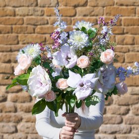Luxury Faux Rose & Scabiosa Bouquet