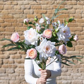 Reflex Rose & Fluffy Ranunculus Bouquet