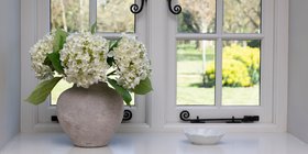 3 Faux Mini Hydrangea White
