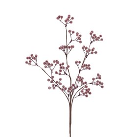 Frosted Faux Berry Stem Burgundy
