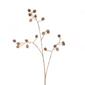 Metallic Faux Pinecone Stem Copper