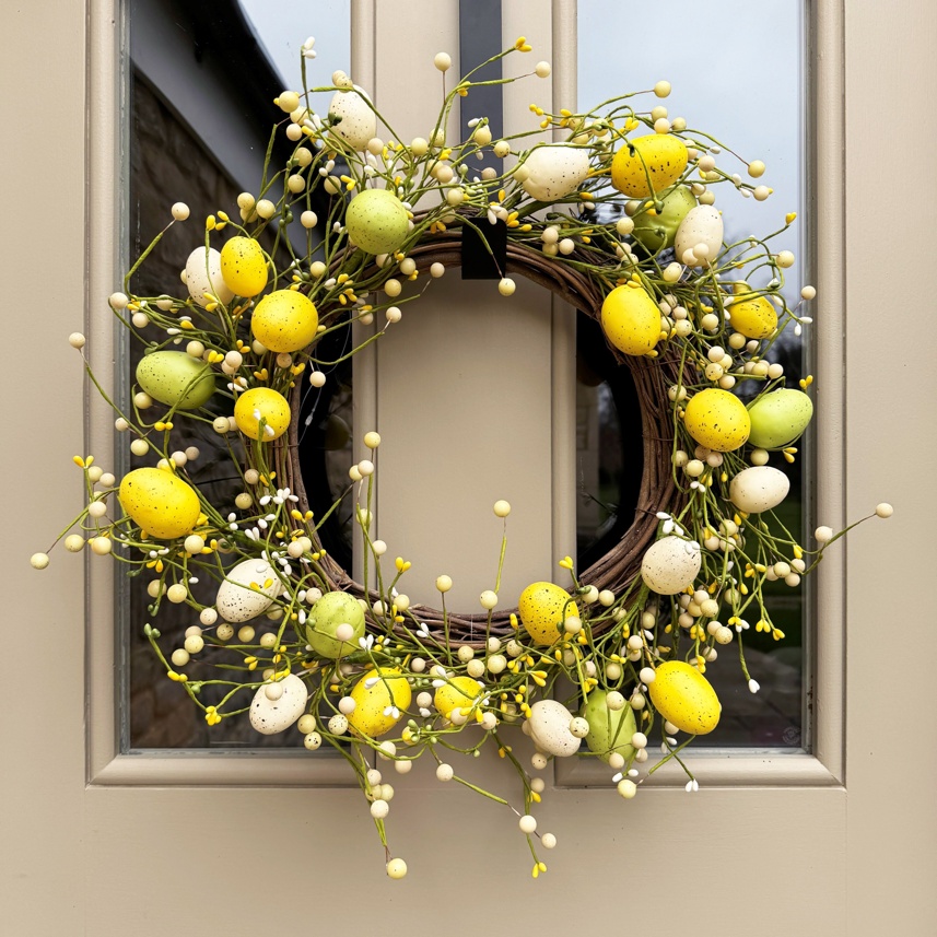 Yellow & Green Easter Egg Wreath