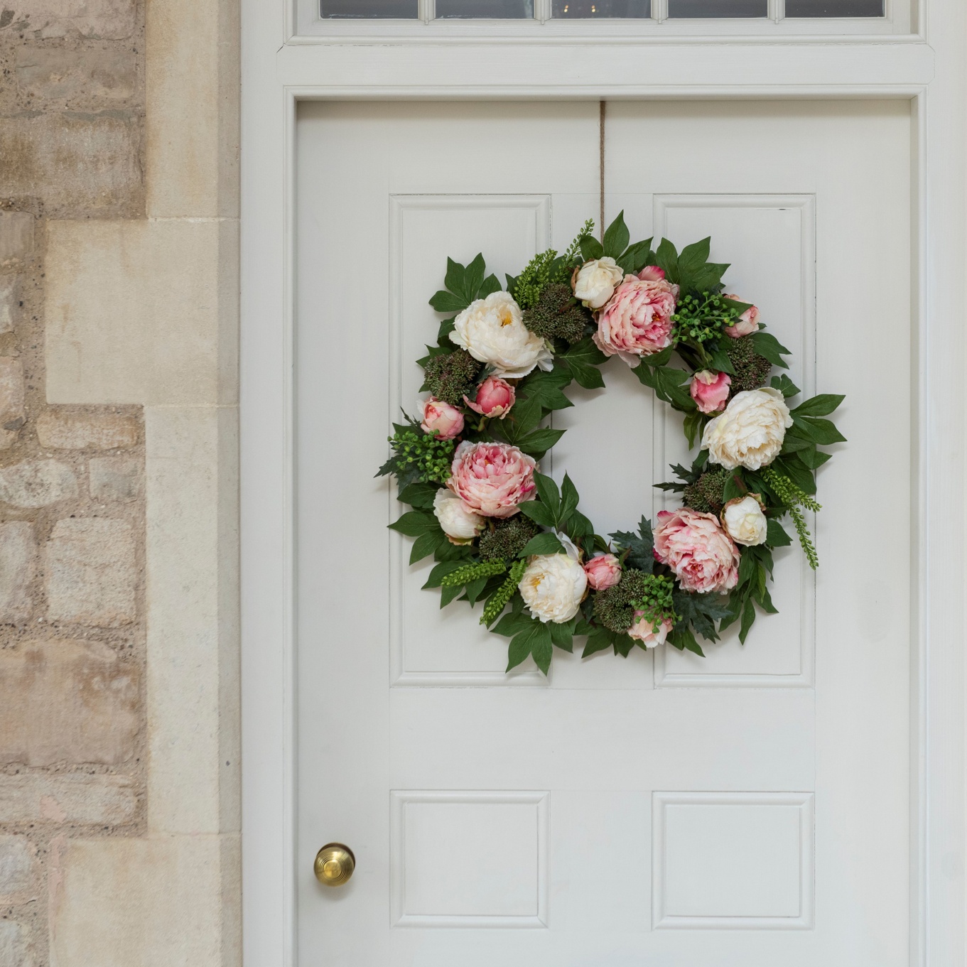 Deluxe Faux Peony Wreath