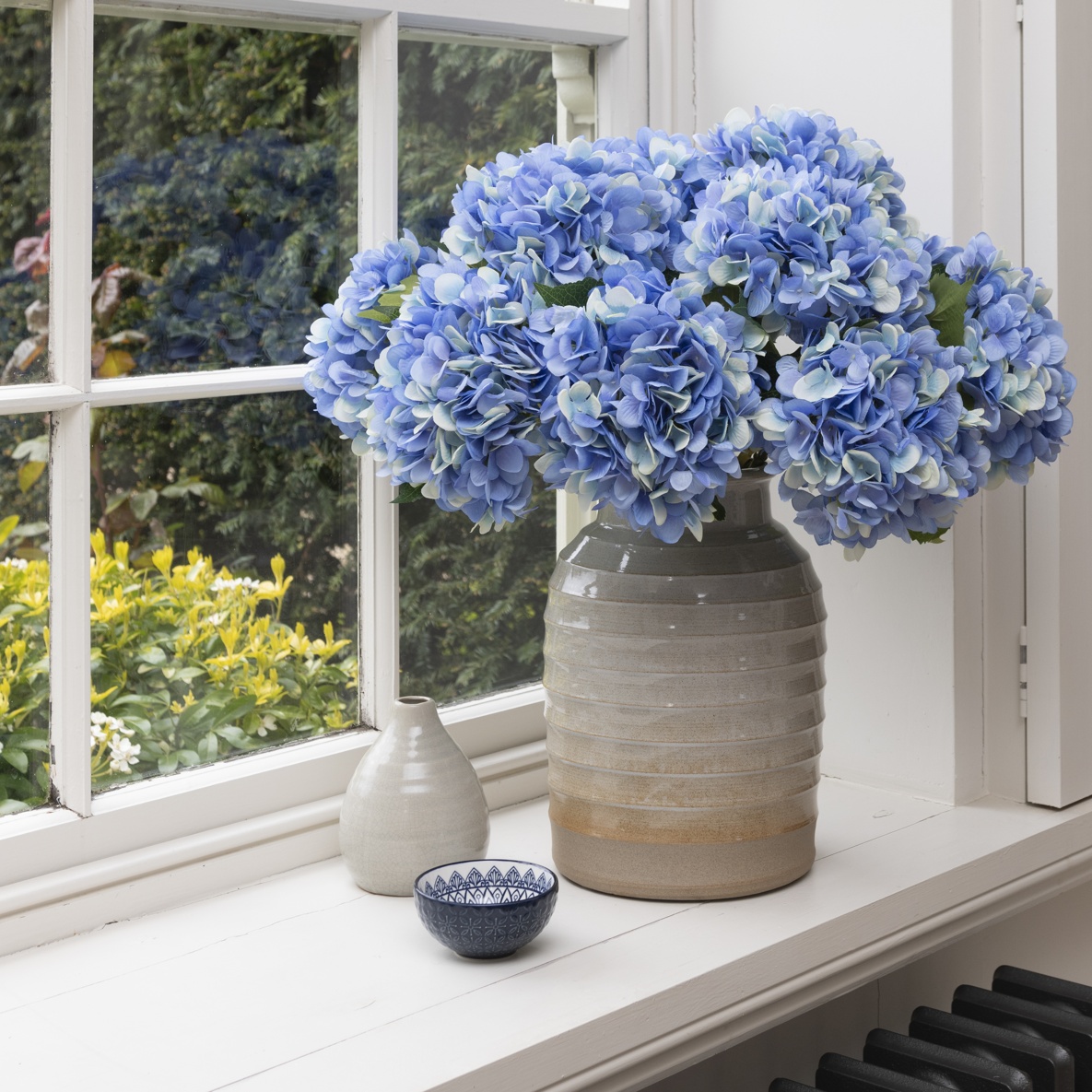 Faux Hydrangea Blue