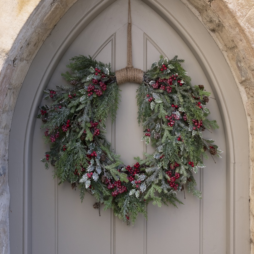 Large Faux Folkingham Sparkle Jute Wreath