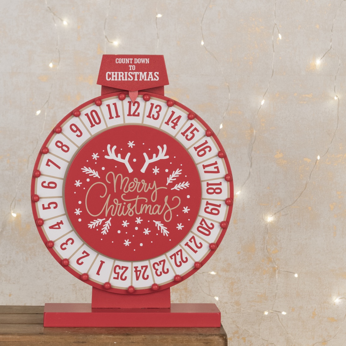 Wooden Christmas Countdown Wheel