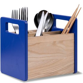COLLECTIVE Cutlery Holder ash / cobalt H19cm L20cm W15cm / H7.5in L7.75in W6in £100.00