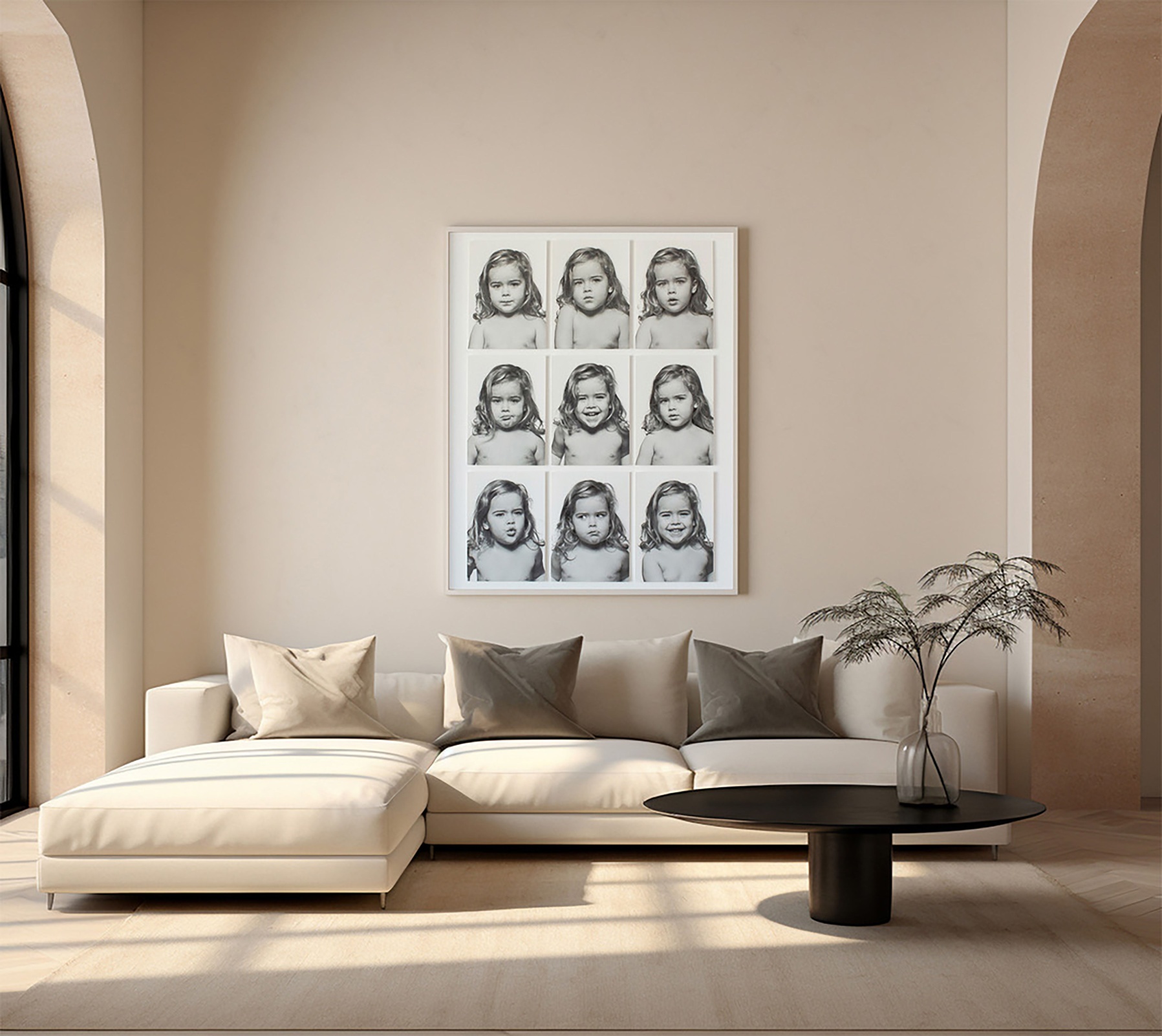 Moochi Mama, nine portrait bespoke commission of a three year old