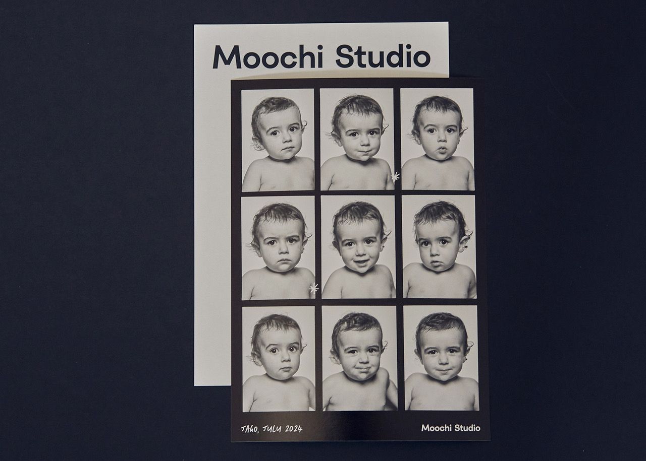 Moochi Studio Contact Sheet, nine portrait print of one-year-old