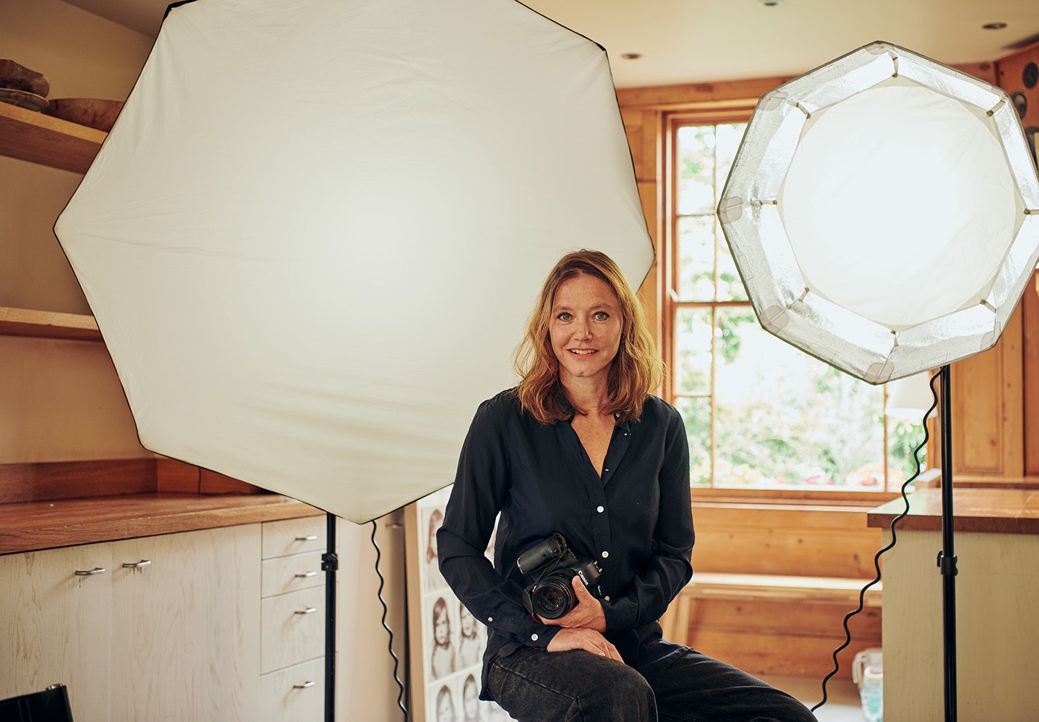 Olivia Harris photographer of Moochi Studio at work