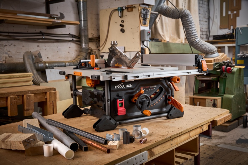 Evolution R255TBL Portable Table Saw 230v 255mm With TCT Multi-material Blade